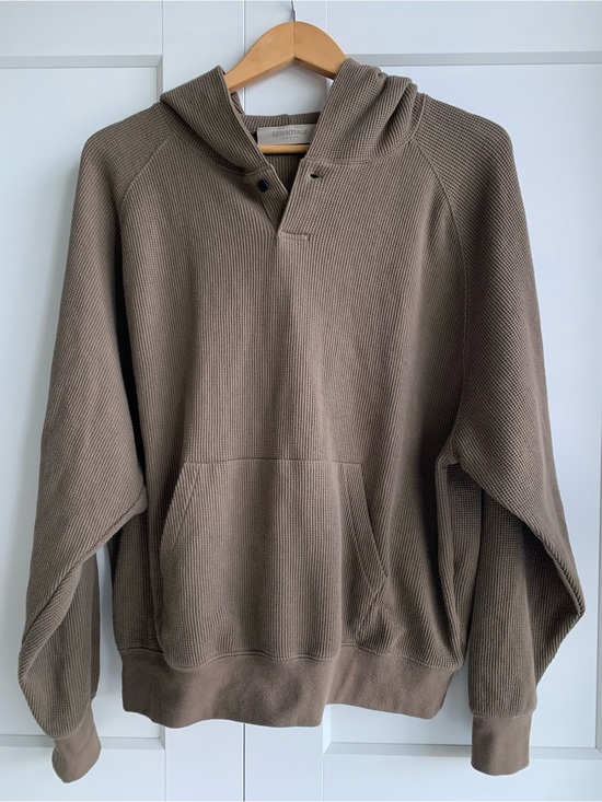 Essentials Other - Essentials Fear of God Hooded Waffle Knit Pullover - Taupe size 14/16 or L